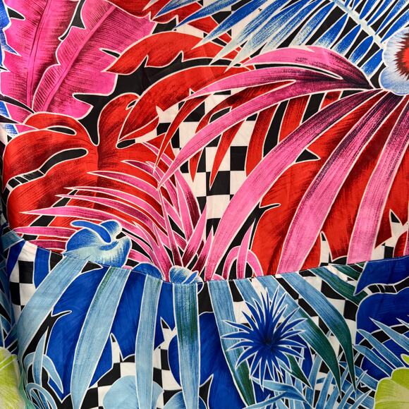 Nike Jacket Womens Medium Cropped Hooded Full Zip Lightweight Windrunner Floral - Picture 9 of 11